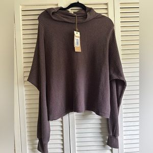 Purple/Brown scoop thin sweater